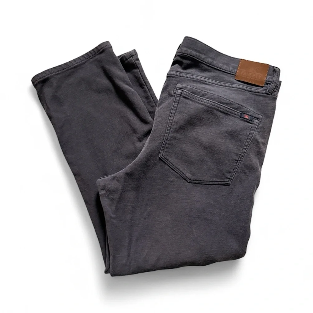 Faherty Men's Stretch Terry 5 Pocket Pants Slate Grey Size 38 - Picture 2 of 6